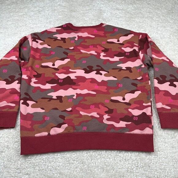 Eddie Bauer Cozy Camp Crewneck Sweatshirt Red Camo - Picture 2 of 9